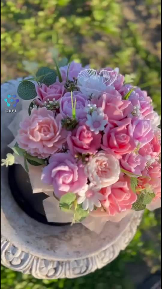 realizez buchete din flori de sapun handmade 