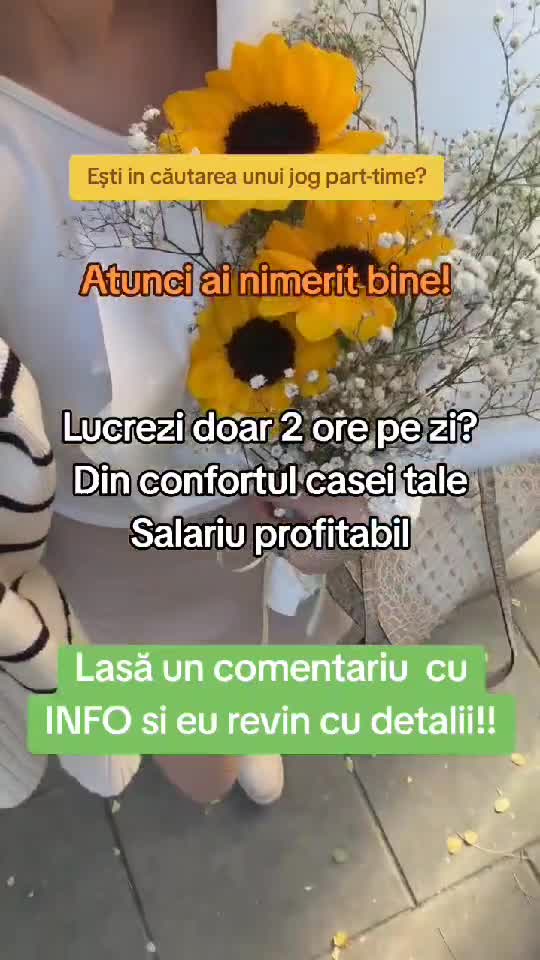 Vrei un venit suplimentar?
Scrie INFO si eu te ghidez pas cu pas!!