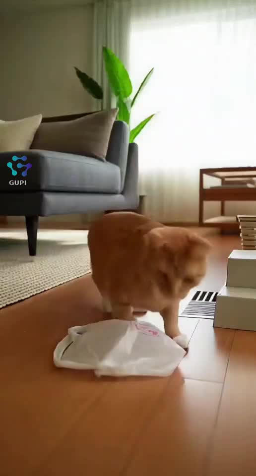 Cat vs Plastic Bag: Instant Panic Mode Activated! 😼🛍️💥