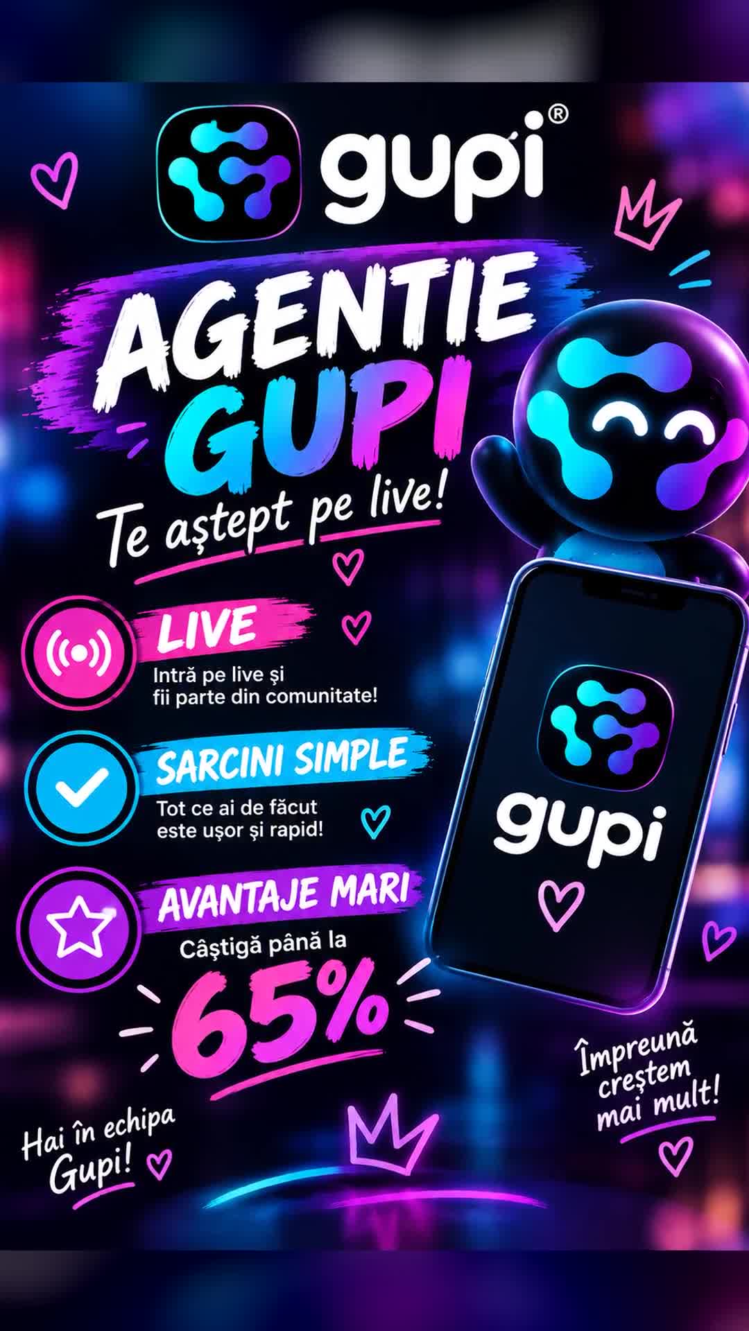 Detalii despre agentie, va asstept pe live