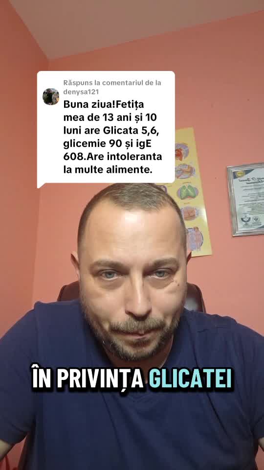 La 13 ani si 10 luni cu Glicata de 5.6, glicemia 90 și Imunoglobulina E 608