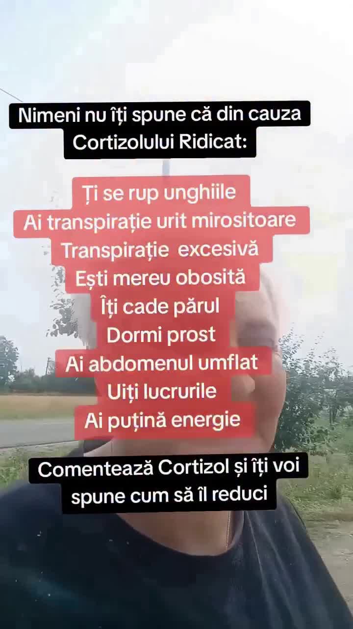 Tu știi cînd ai Cortizolul ridicat nu reușești să slăbești ,ai pofte de dulce,nu poți să te odihnești ți se rup unghiile .Scrie Cortizol in comentariu