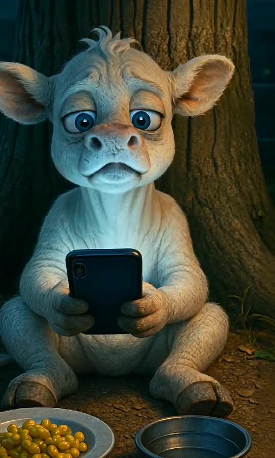 Scrollin’ Moo-d: When Even Cows Need a Screen Break! 🐮📱🌙